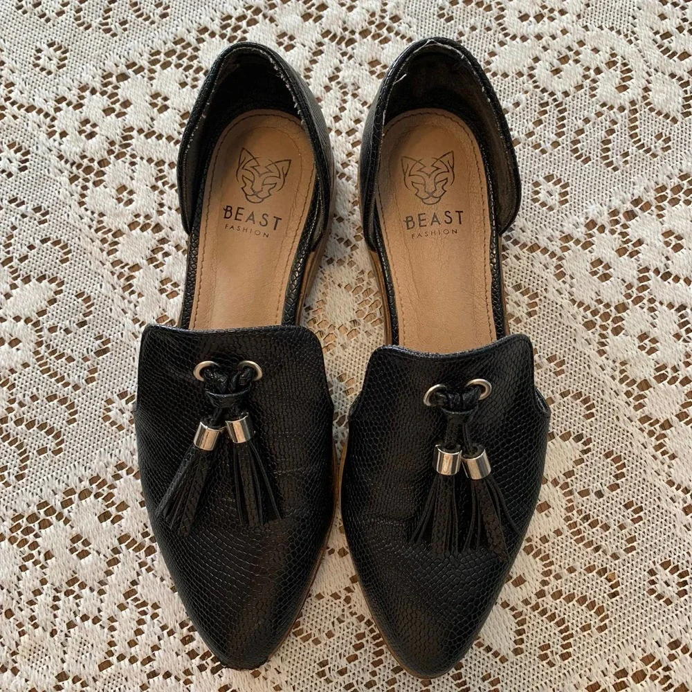Beast Fashion Carter Dorsay Tassel‎ Shoes Women's Size 6